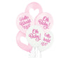 Baloni iz lateksa za baby shower Oh Baby, roza barva, 30cm, 6 balonov