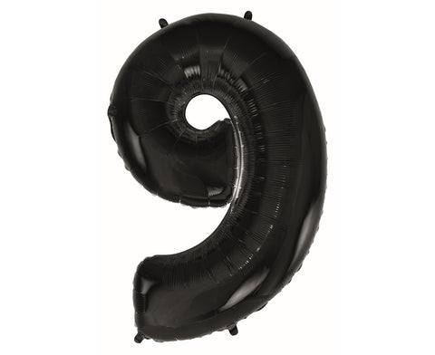 Balon za rojstni dan številka 9, črna barva, 92 cm
