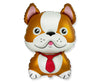 Balon folija Kužek Bulldog, rjava barva, 60cm - mojbalon