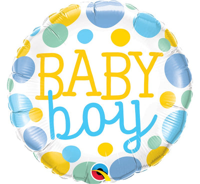 Balon za rojstvo dečka "Baby boy", modra barva, 45cm - mojbalon