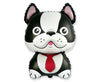 Balon folija Kužek Bulldog, črna barva, 60cm - mojbalon