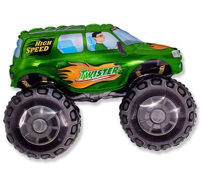 Balon folija - Twister car, zelena barva