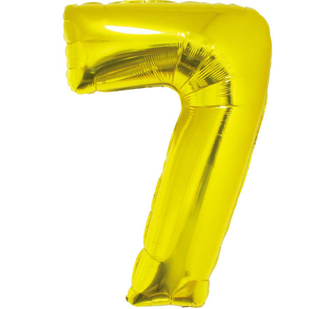 Balon za rojstni dan številka 7, zlata barva, 92 cm