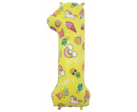 Balon za rojstni dan številka 1, 78 cm